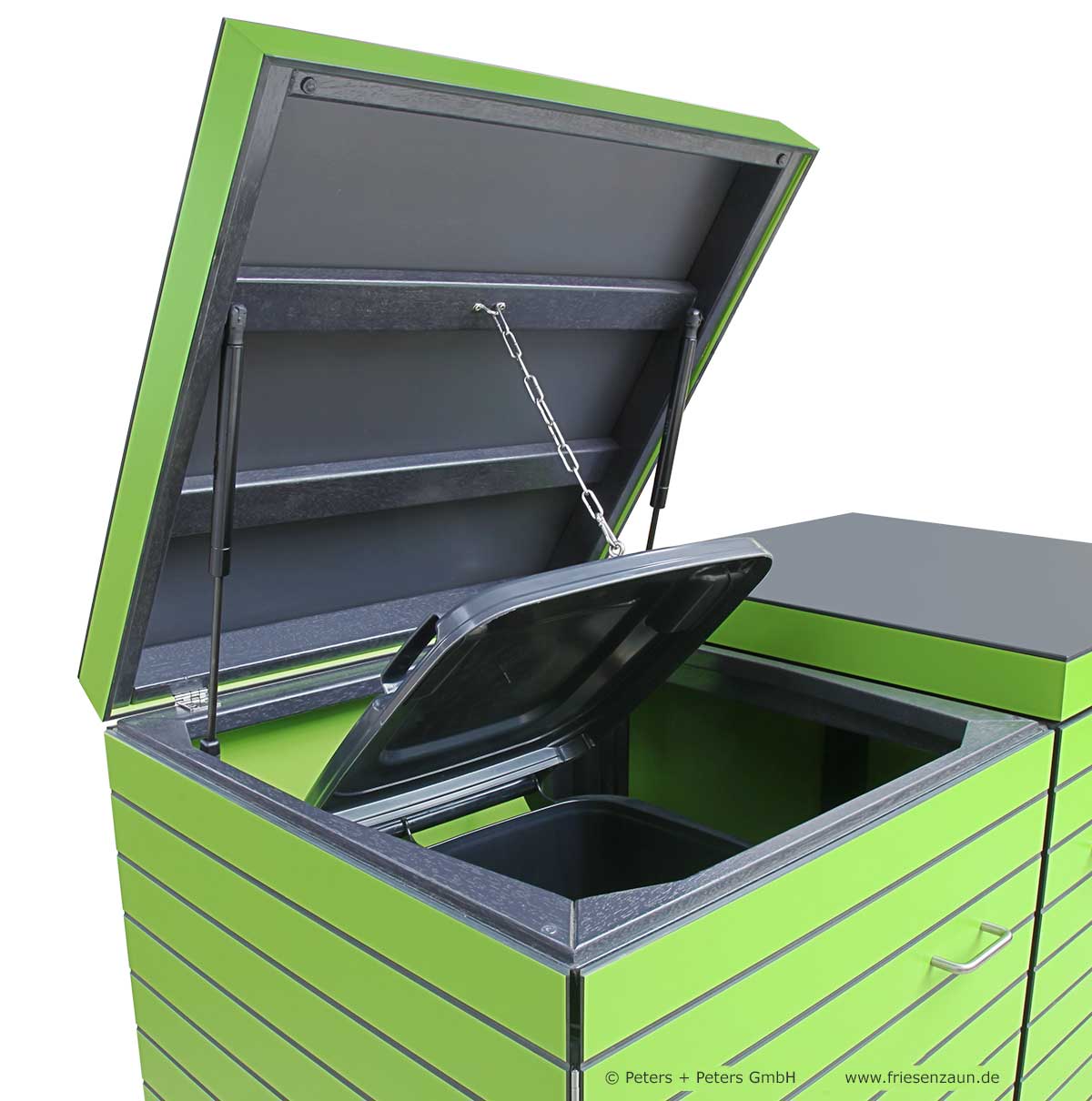 Mülltonnenbox DOMUS - Rahmen aus ODUM-IROKO Hartholz