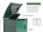 Preview: Grün lackierte Mülltonnenverkleidung (RAL 6009 tannengrün) - Modell Sylt