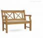 Preview: Englische 2-Sitzer Gartenbank CLIFF - ODUM-IROKO Hartholz Natur - Sitzbreite 100 cm