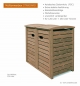 Preview: 2 x 120 Liter Mülltonnenbox Holz für 2 Tonnen 120 oder 240 Liter