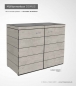 Preview: Mülltonnenhaus DOMUS - 2 x 120 Liter HPL - Dekor Cloudy Cement