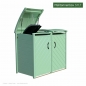 Preview: ülltonnenverkleidung in über 200 RAL-Farben lackierbar - Müllbox SYLT