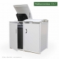 Preview: Müllbox SYLT Hartholz grün - 2 x 120 Liter oder 2 x 240 Liter