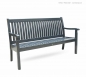 Preview: 4-Sitzer Gartenbank ROYAL - Hartholz weiß - Sitzbreite 180 cm