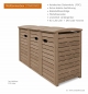Preview: 3fach Mülltonnenbox FSC Holz (asiatische Zeder)