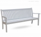 Preview: 4er Gartenbank ROYAL - Hartholz weiß - Sitzbreite 180 cm