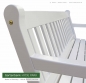Preview: 3-Sitzer Holzbank Garten HYDE PARK von Peters + Peters - Gartenbank Hartholz weiß
