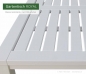 Preview: Hartholz Gartentisch wetterfest weiß lackiert - Maßanfertigung bis 160 cm Breite und bis zu 240 cm Länge