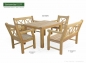 Preview: Gartenmöbel CLIFF - Gartenstuhl und 2er Gartenbank mit maßgefertigtem Tisch ROYAL