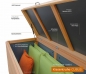 Preview: Hochwertige Auflagentruhe aus astfreiem Hartholz für Haus, Garten und Terrasse