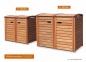 Preview: Größenvergleich 120 Liter Mülltonnenbox CLASSIC mit 240 Liter Müllbox Holz
