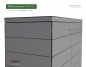 Preview: 2 x 240 Liter Mülltonnenverkleidung DOMUS aus wartungsfreiem HPL - Dekor Storm (Resoplan P10542)