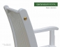 Preview: Seitenansicht Gartensessel ROYAL weiß mit V2A-Edelstahl