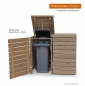 Preview: 2 x 120 Liter  Mülltonnenbox PRIMUS - Asiatische Zeder - Günstiger Online-Preis