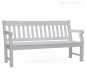 Preview: Englische 3er Gartenbank HYDE PARK - Sitzbreite 150 cm - ODUM-IROKO Hartholz weiß lackiert
