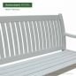 Preview: Weisse Gartenbank ROYAL - ergonomisch geformte Rückenlehne - Made in Germany