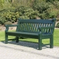Preview: Holzbank Garten Modell WINDSOR 3-Sitzer grün