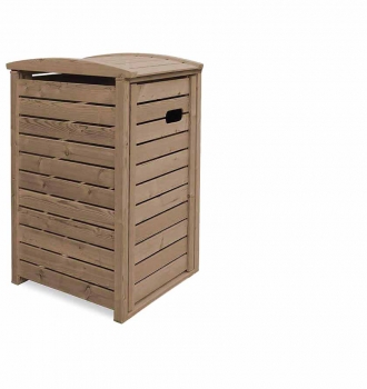 Friesenbank-Shop - Mülltonnenbox Holz - FSC Zeder für 3 x 120 Liter