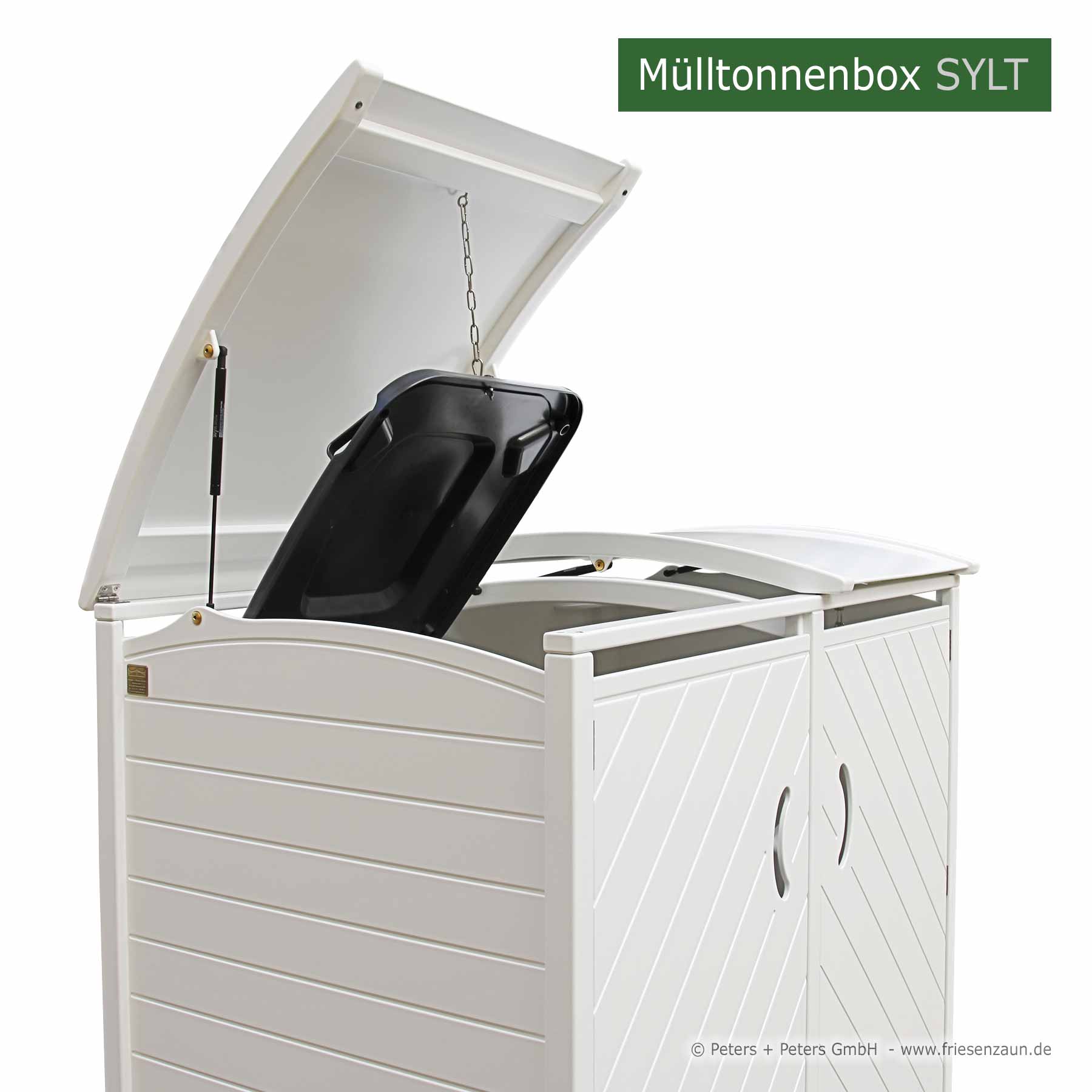 Friesenbank-Shop - Exklusive Mülltonnenbox SYLT Einzel - 1 x 120 oder 240  Liter