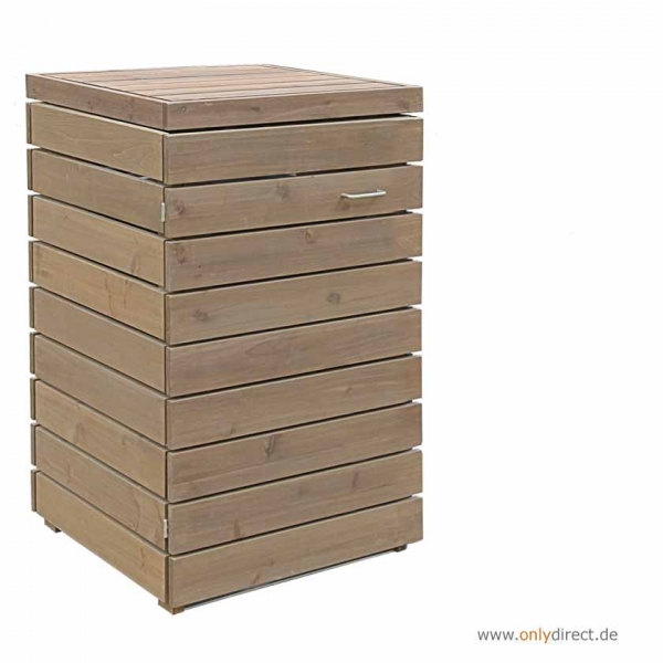 1er Mülltonnenbox PRIMUS - FSC Holz  - 1 x 120  Liter