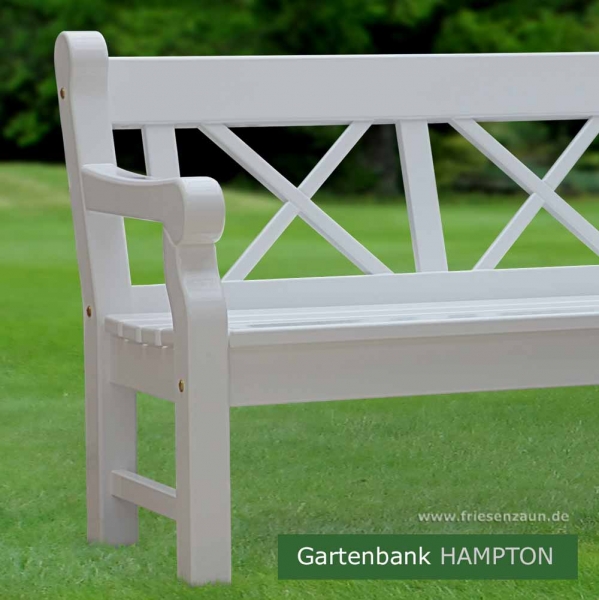 Gartenbank HAMPTON - weiß